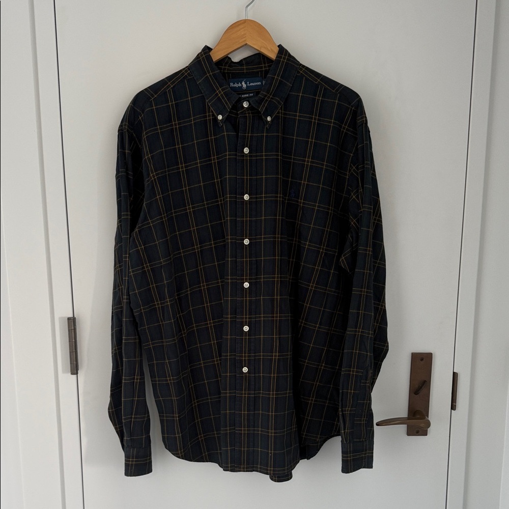 Ralph Lauren Men’s Classic Fit Button Down Collar Shirt with Pony Logo XXL